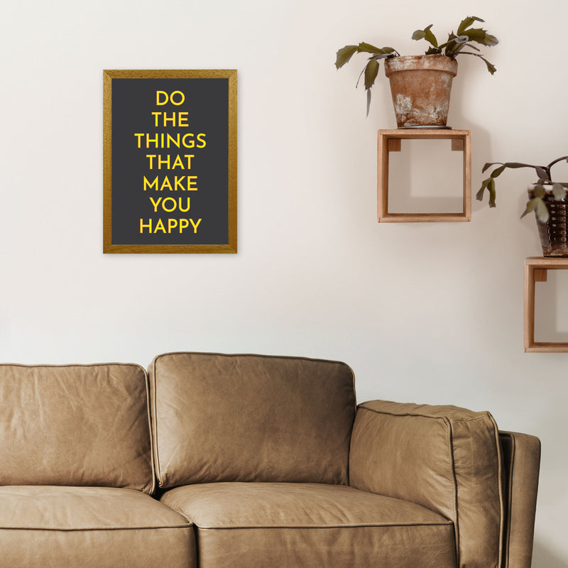 Do The Things That Make You Happy Neon Art Print by Pixy Paper A3 Print Only