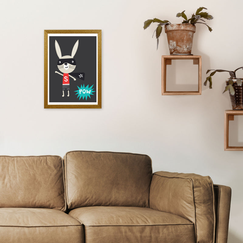 Superhero bunny Art Print by Pixy Paper A3 Print Only