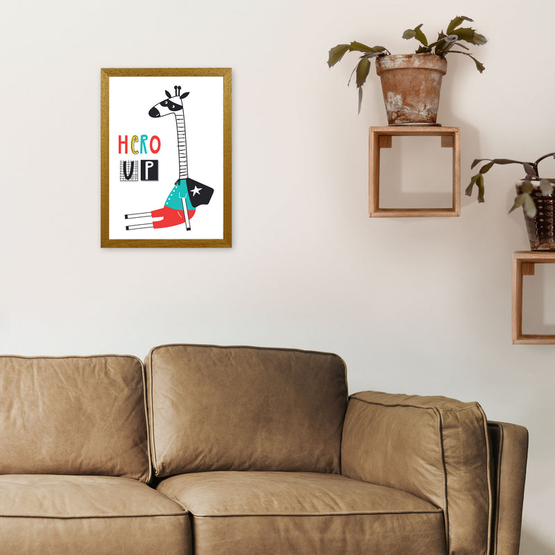 Hero up giraffe Art Print by Pixy Paper A3 Print Only