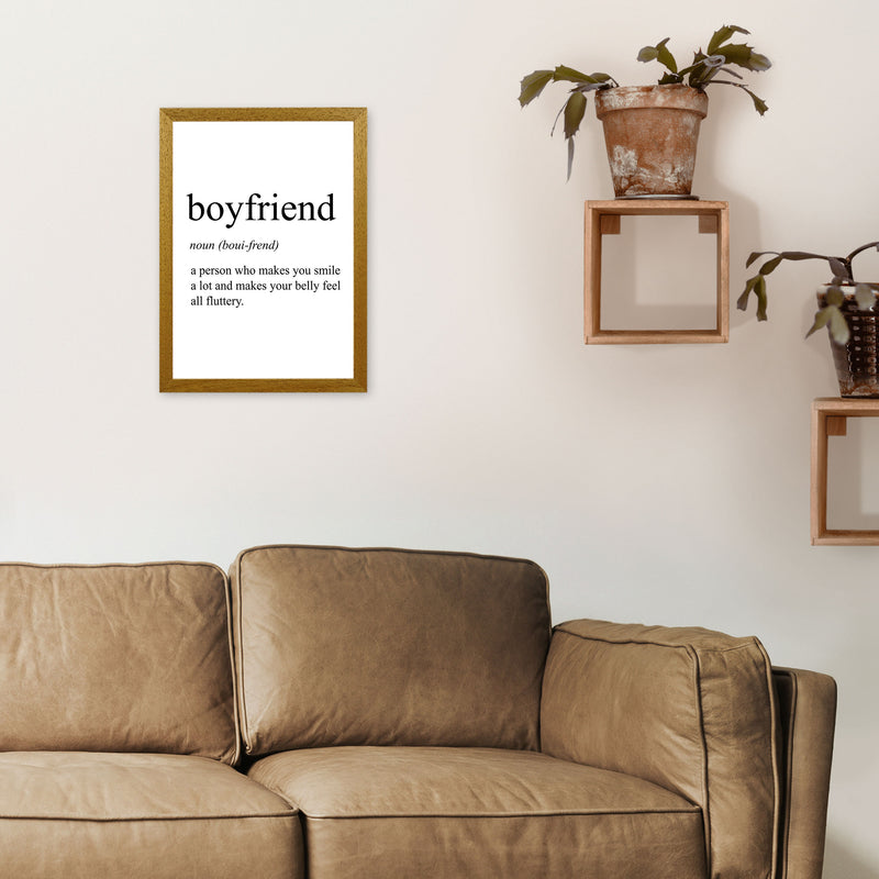 Boyfriend Definition Art Print by Pixy Paper A3 Print Only