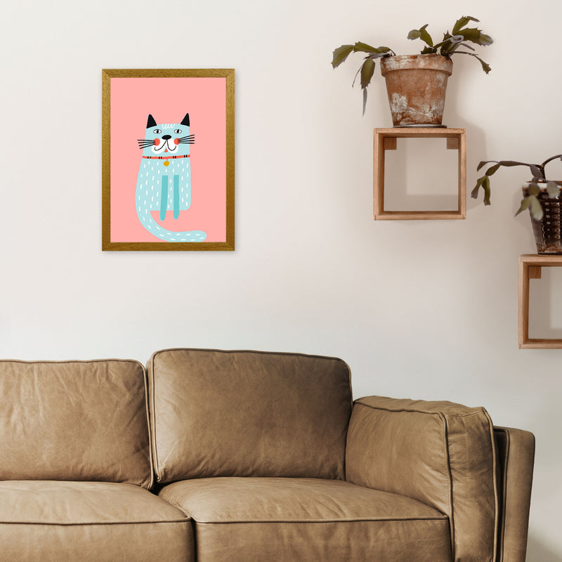 Happy Cat Art Print by Pixy Paper A3 Print Only