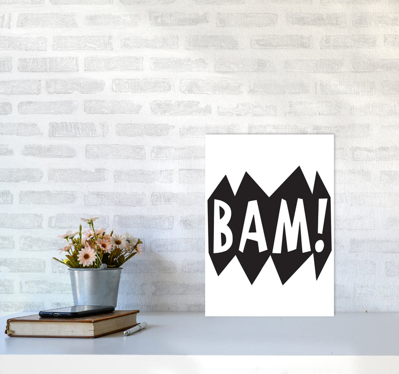 BAM! Black Framed Nursey Wall Art Print A3 Black Frame