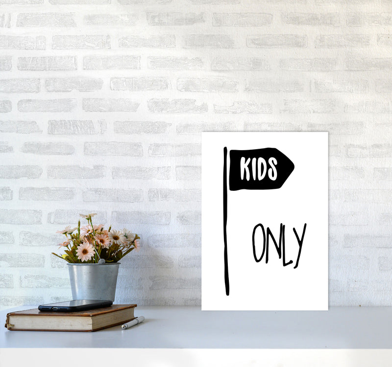 Kids Only Black Framed Nursey Wall Art Print A3 Black Frame