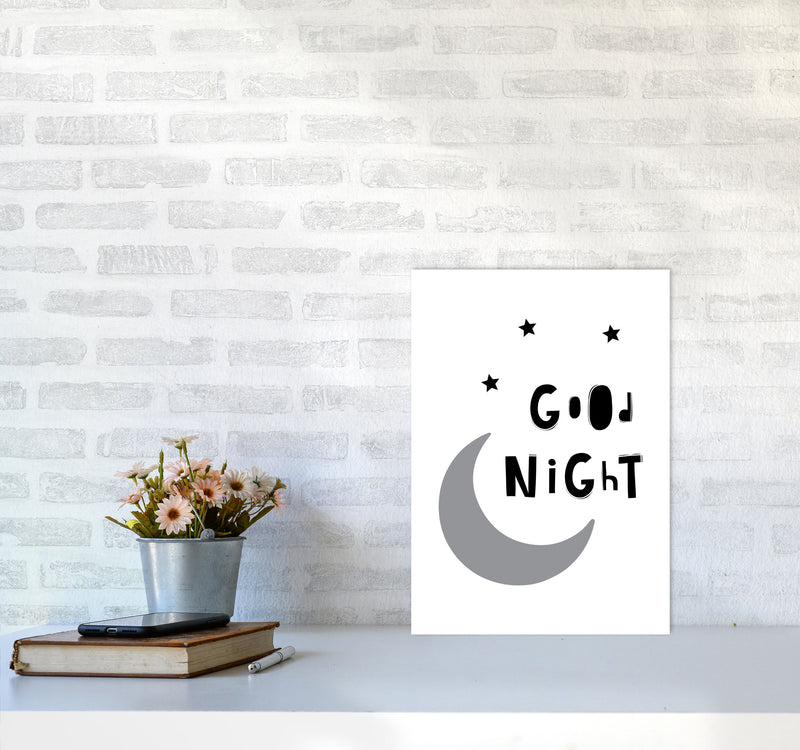 Good Night Moon Framed Nursey Wall Art Print A3 Black Frame