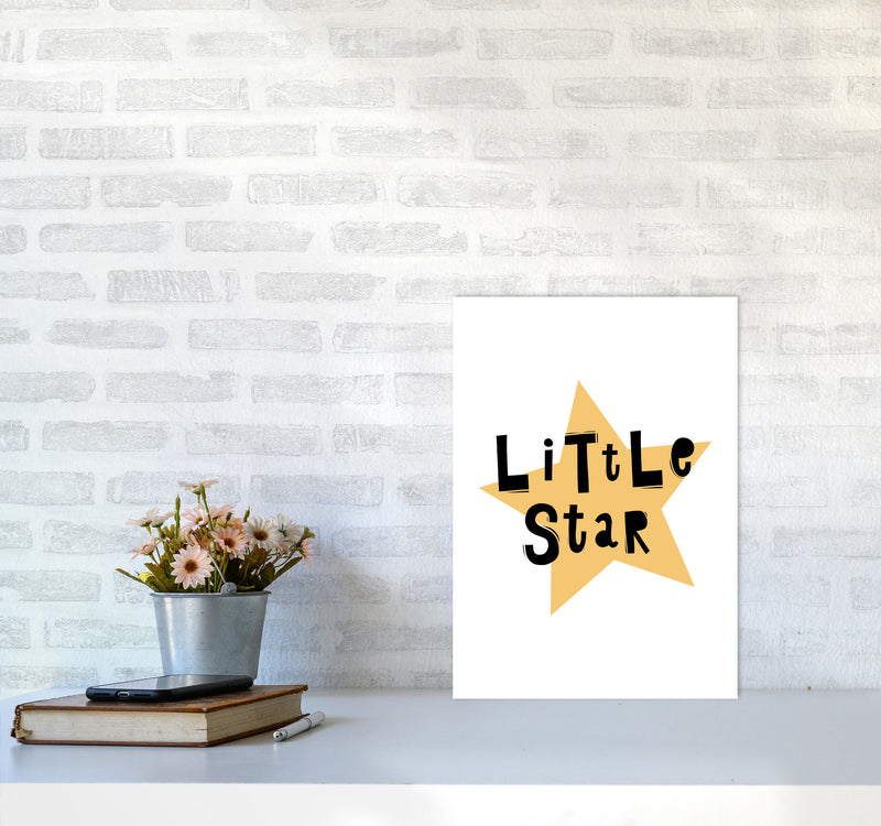 Little Star Scandi Framed Typography Wall Art Print A3 Black Frame