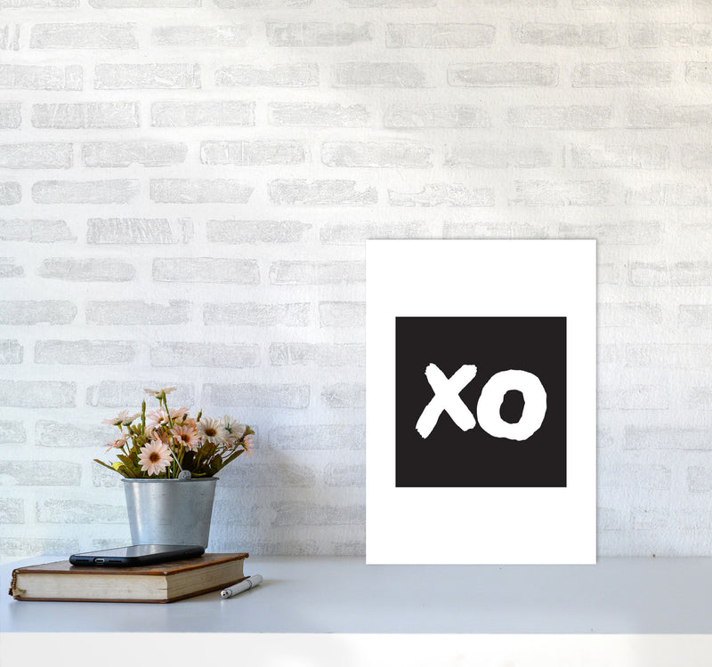 XO Black Square Modern Print A3 Black Frame