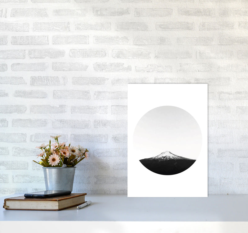 Abstract Mountain Modern Print A3 Black Frame