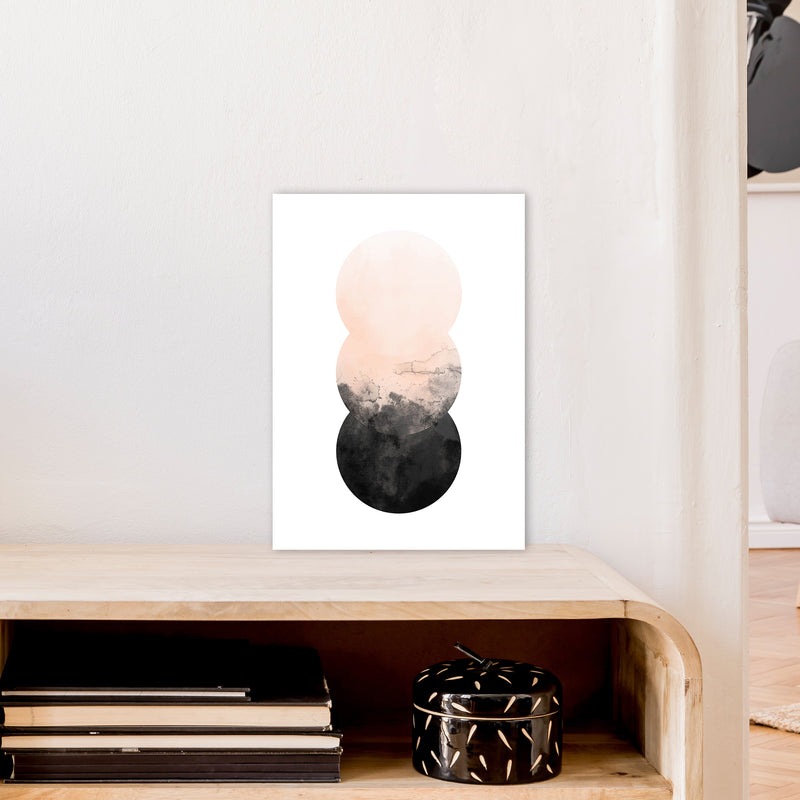 Nude And Black Watercolour 5 Art Print by Pixy Paper A3 Black Frame