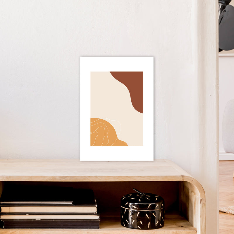 Mica Sand Abstract N27  Art Print by Pixy Paper A3 Black Frame