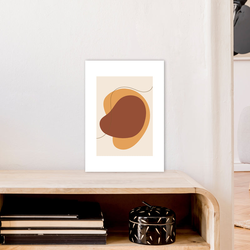 Mica Sand Abstract N29  Art Print by Pixy Paper A3 Black Frame