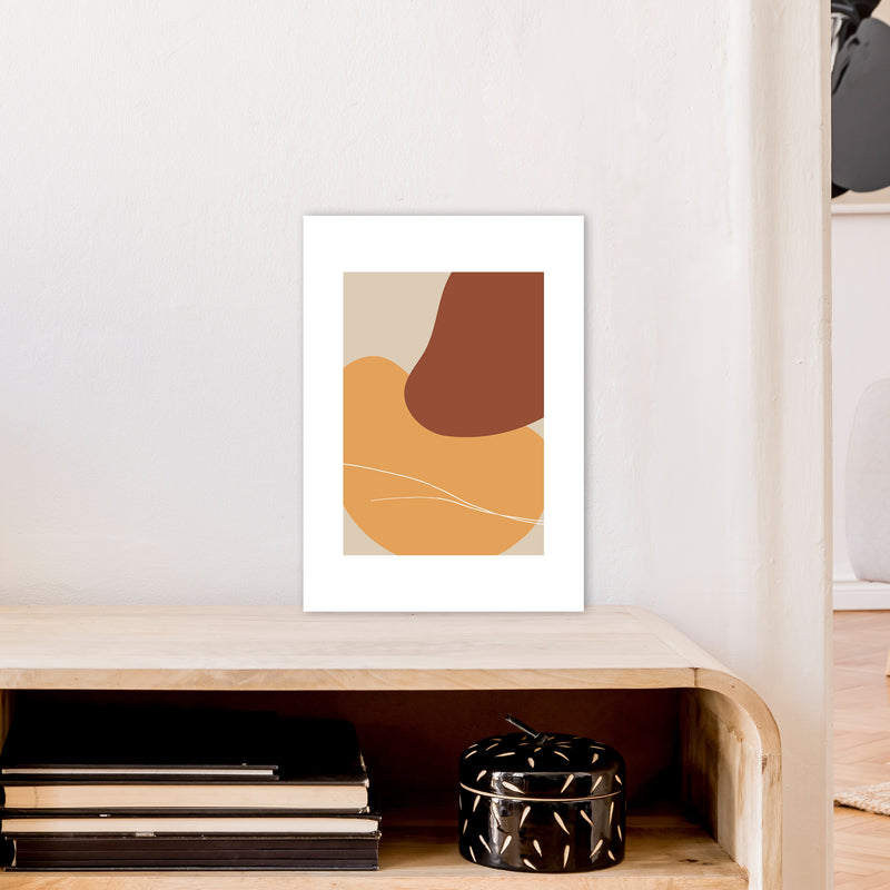Mica Sand Abstract N28  Art Print by Pixy Paper A3 Black Frame