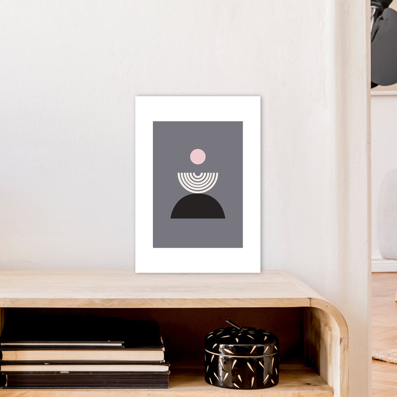 Mila Pink Fountain N9  Art Print by Pixy Paper A3 Black Frame