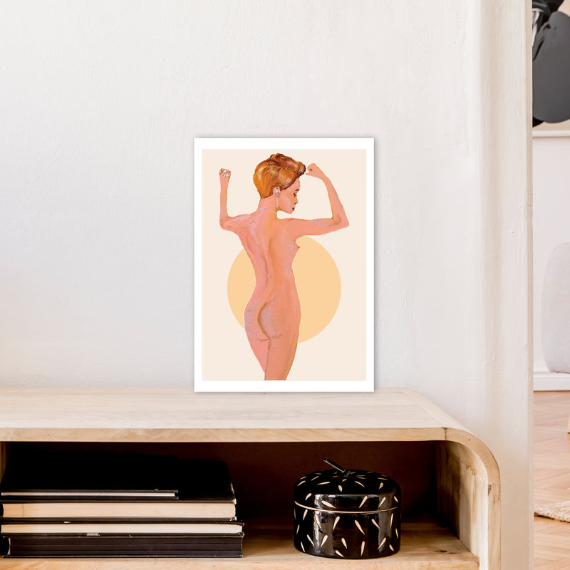 Nude Woman  Art Print by Pixy Paper A3 Black Frame