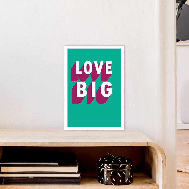 Love Big Shadow  Art Print by Pixy Paper A3 Black Frame