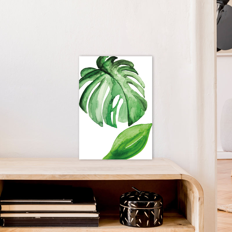 Large Leaf Exotic  Art Print by Pixy Paper A3 Black Frame