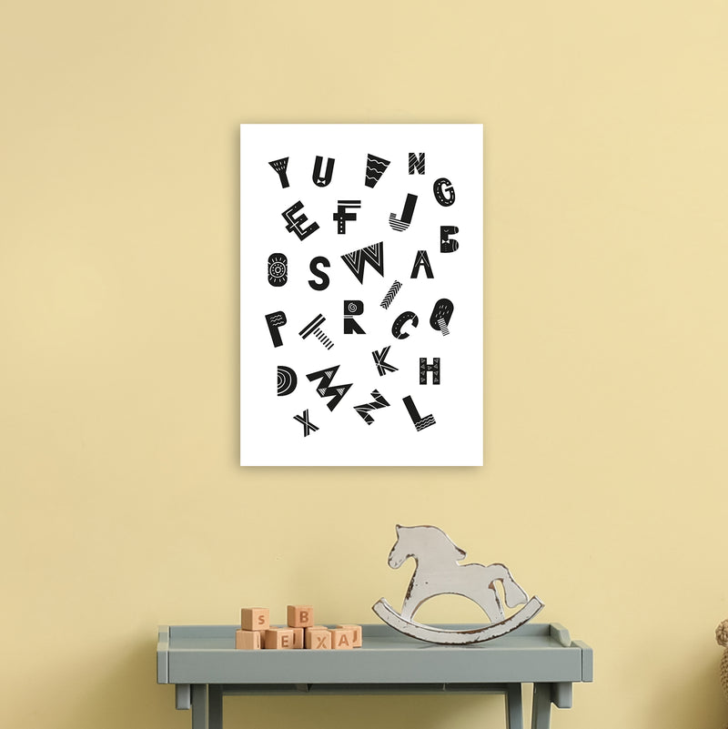 Jumbled Alphabet  Art Print by Pixy Paper A3 Black Frame