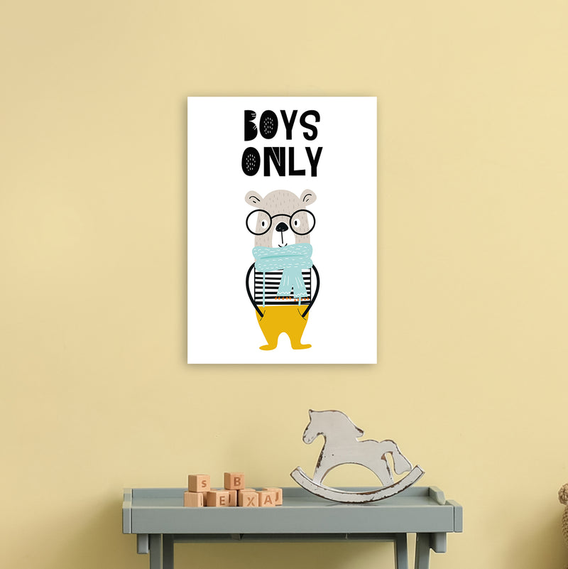 Boys Rule Pop  Art Print by Pixy Paper A3 Black Frame