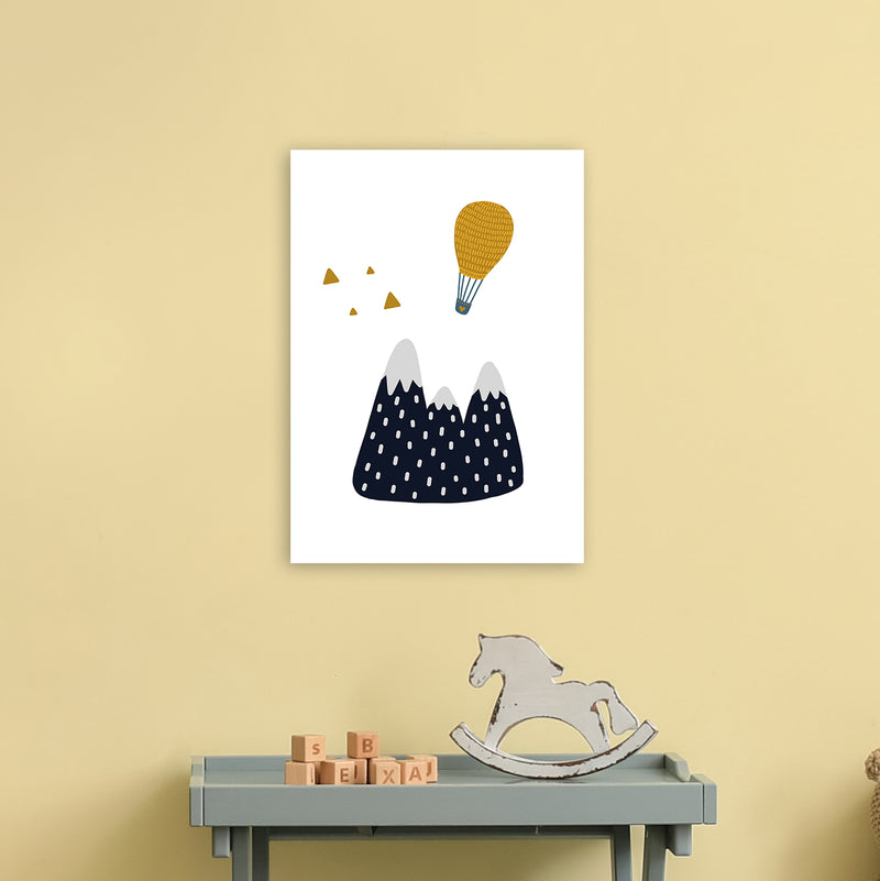 Little Explorer Hot Air Balloon  Art Print by Pixy Paper A3 Black Frame