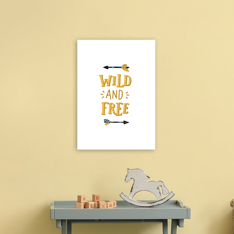 Little Explorer Wild And Free  Art Print by Pixy Paper A3 Black Frame