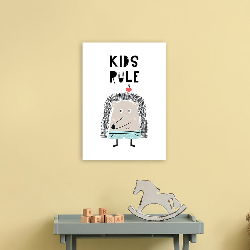 Kids Rule Animal Pop  Art Print by Pixy Paper A3 Black Frame
