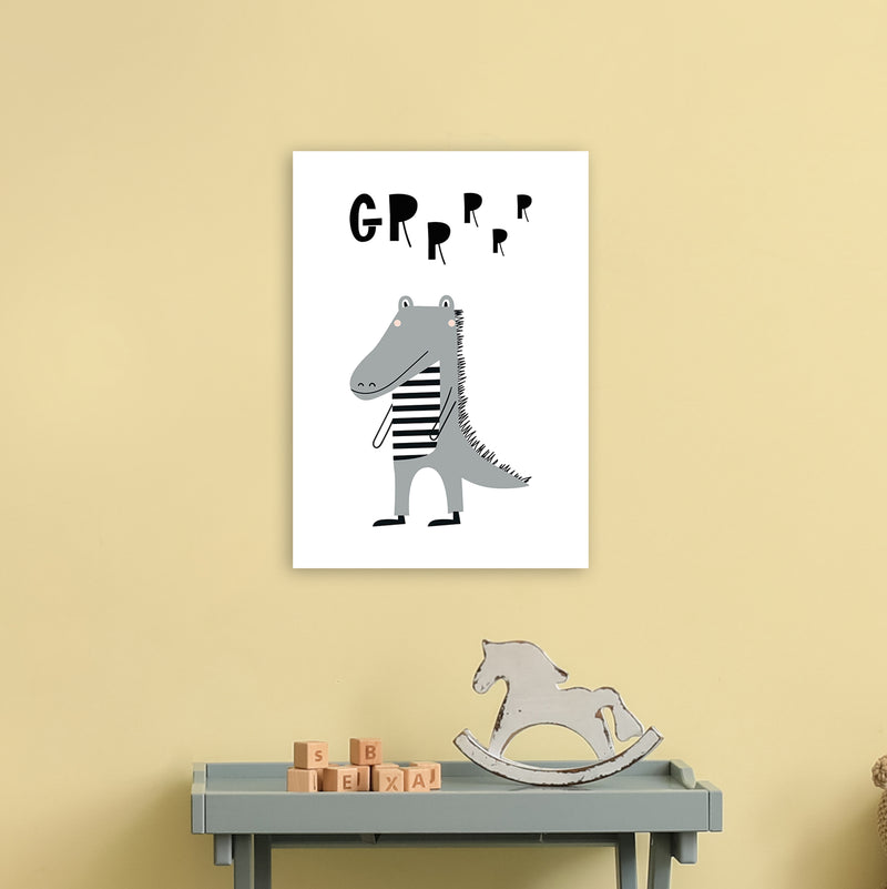 Grr Gator Animal Pop  Art Print by Pixy Paper A3 Black Frame