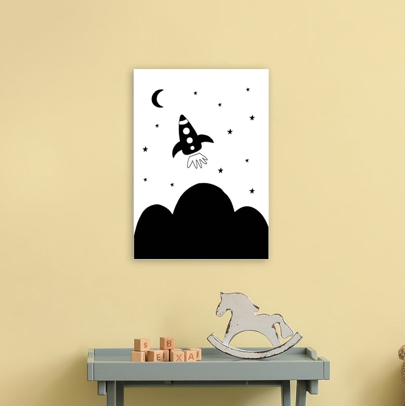 Spaceship Explorer  Art Print by Pixy Paper A3 Black Frame