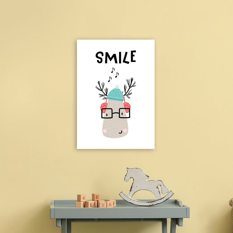 Smile Animal Pop  Art Print by Pixy Paper A3 Black Frame