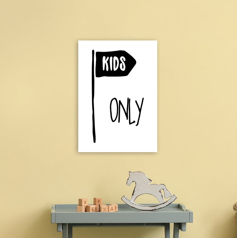 Kids Only Black  Art Print by Pixy Paper A3 Black Frame
