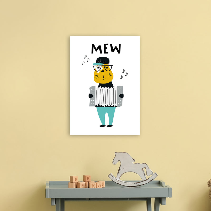 Mew Animal Pop  Art Print by Pixy Paper A3 Black Frame