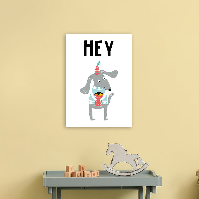Hey Animal Pop  Art Print by Pixy Paper A3 Black Frame