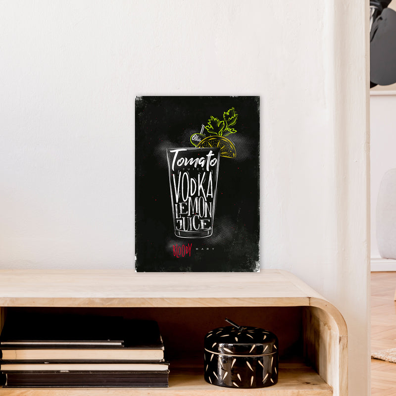 Bloody Mary Cocktail Black  Art Print by Pixy Paper A3 Black Frame