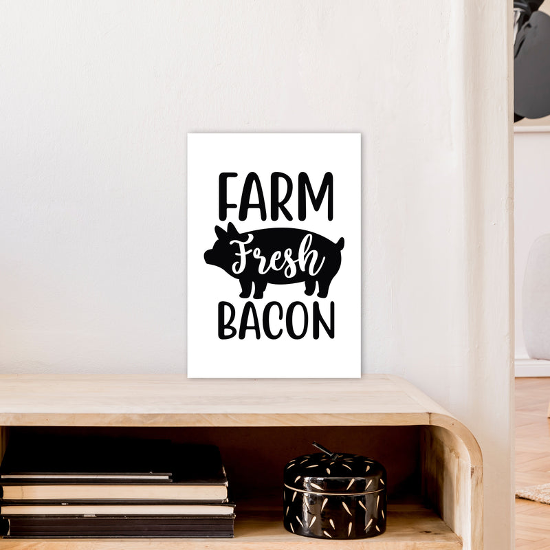Farm Fresh Bacon  Art Print by Pixy Paper A3 Black Frame