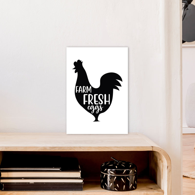 Farm Fresh Eggs  Art Print by Pixy Paper A3 Black Frame