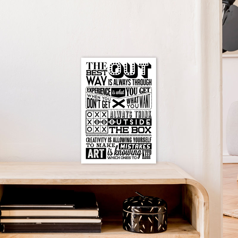 The Best Way Out Vintage  Art Print by Pixy Paper A3 Black Frame