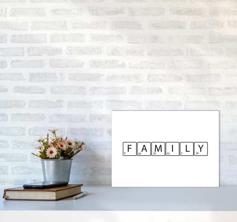 Family Letters  Art Print by Pixy Paper A3 Black Frame