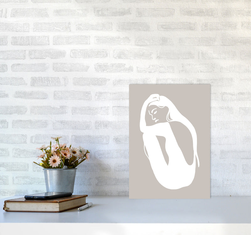 Inspired Stone Woman Silhouette Art Print by Pixy Paper A3 Black Frame