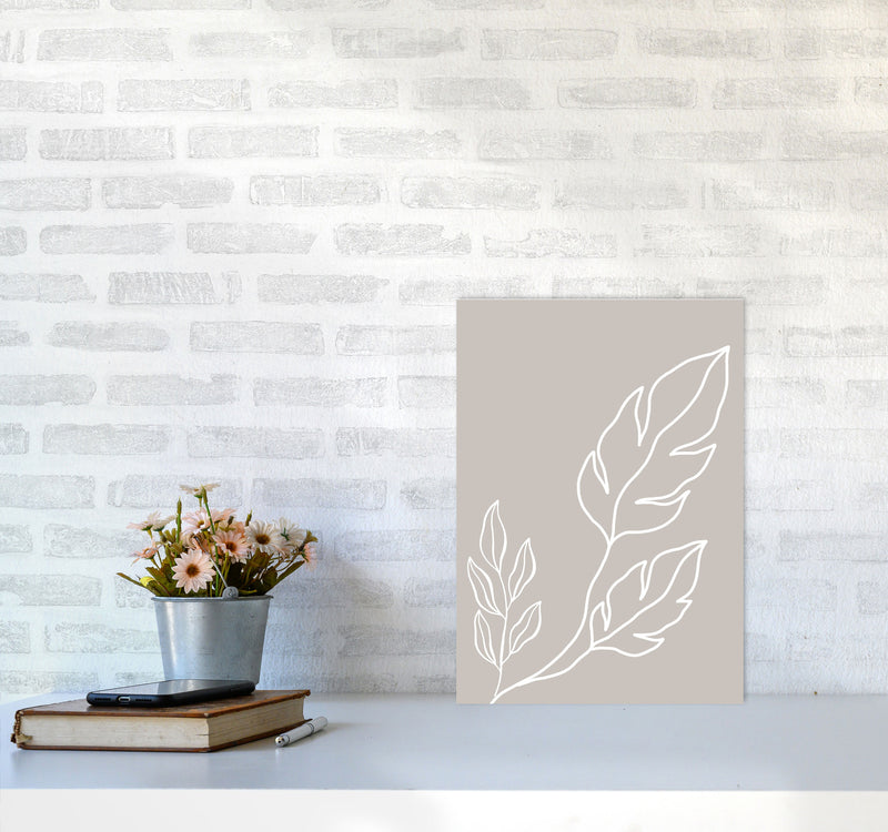 Inspired Stone Plant Silhouette Art Print by Pixy Paper A3 Black Frame