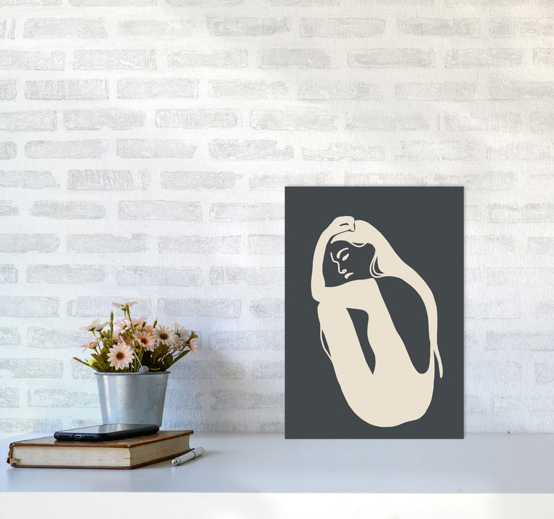 Inspired Off Black Woman Silhouette Art Print by Pixy Paper A3 Black Frame