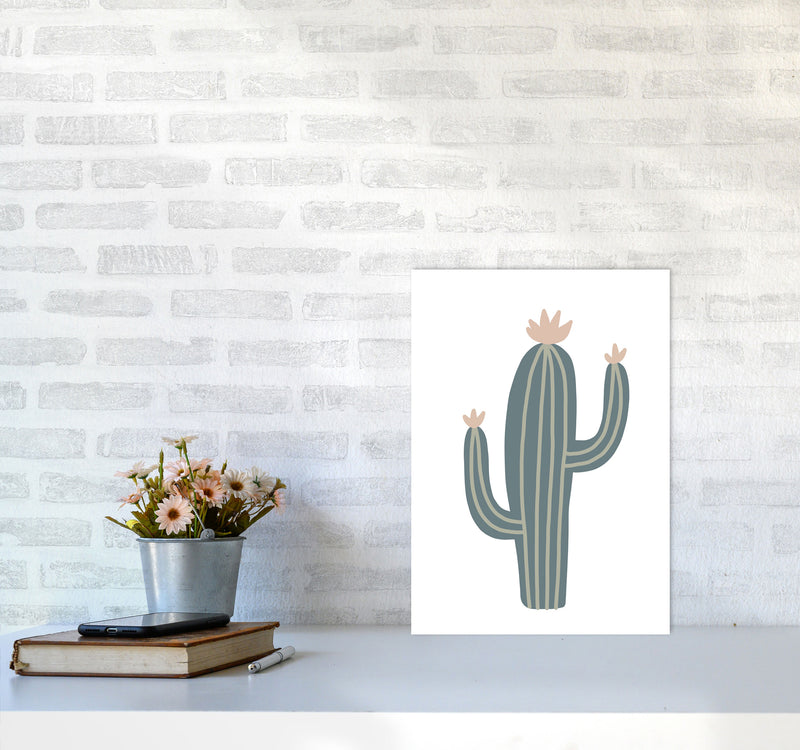 Inspired Natural Cactus Art Print by Pixy Paper A3 Black Frame