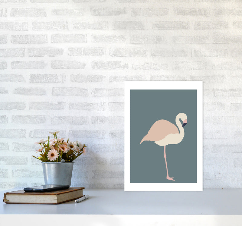 Inspired Flamingo Art Print by Pixy Paper A3 Black Frame