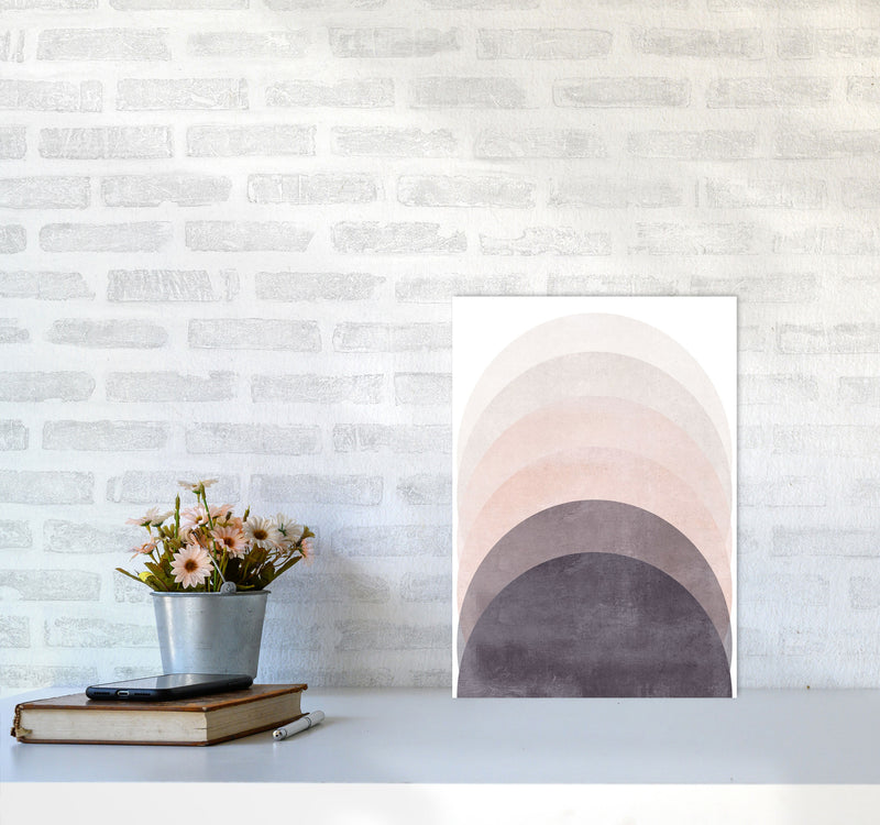 Gradient Sun rising cotton pink Art Print by Pixy Paper A3 Black Frame