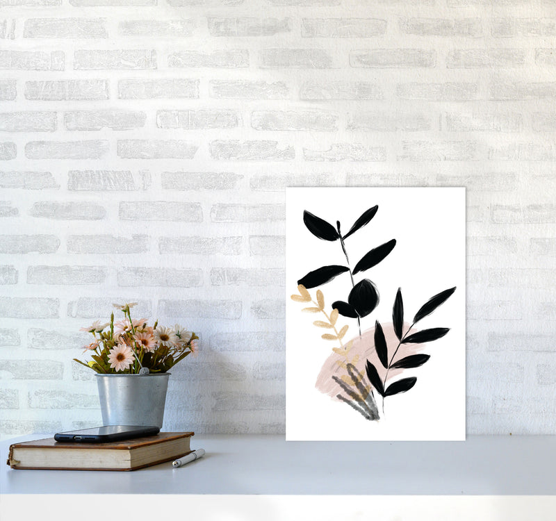 Delicate Floral 01 Art Print by Pixy Paper A3 Black Frame