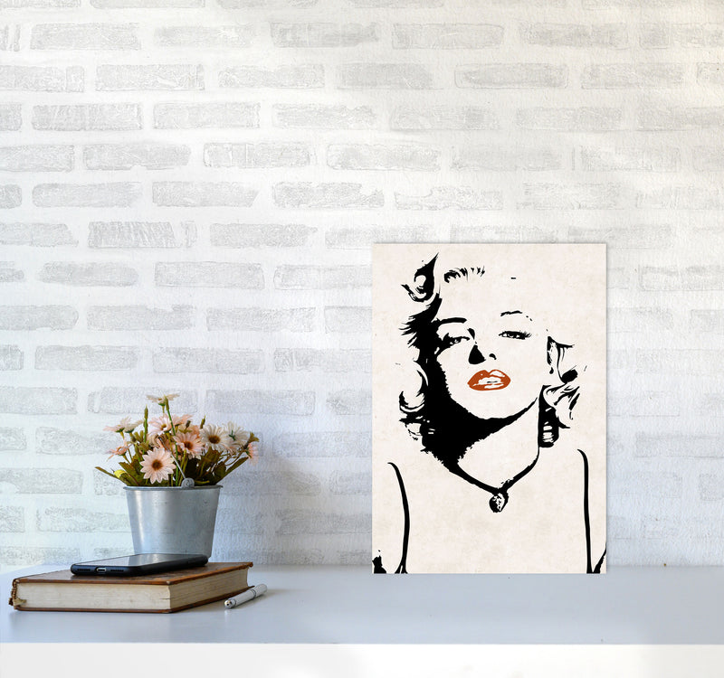 Autumn Marilyn abstract Art Print by Pixy Paper A3 Black Frame