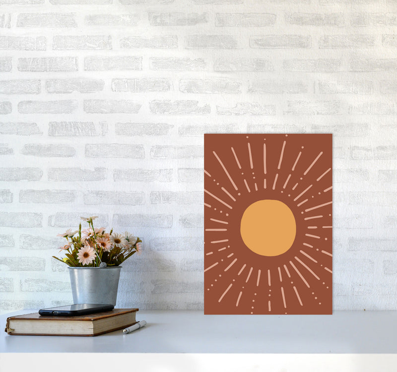 Autumn Sun abstract Art Print by Pixy Paper A3 Black Frame