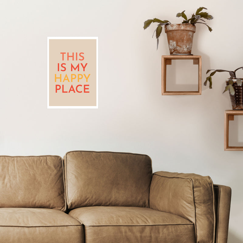 This is My Happy Place Art Print by Pixy Paper A3 Black Frame