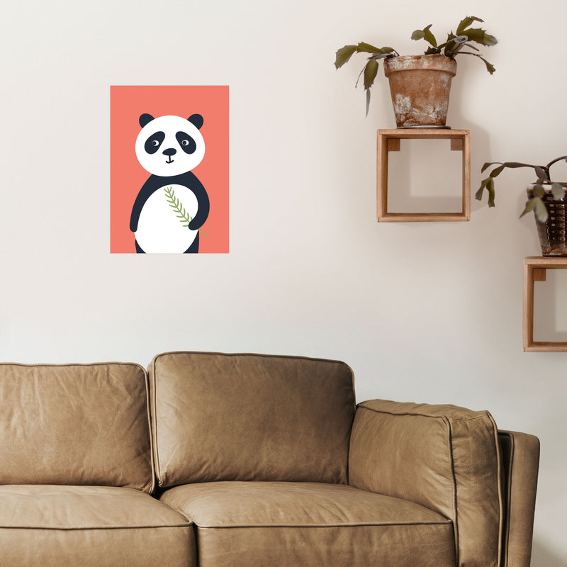 Panda Neutral kids Art Print by Pixy Paper A3 Black Frame