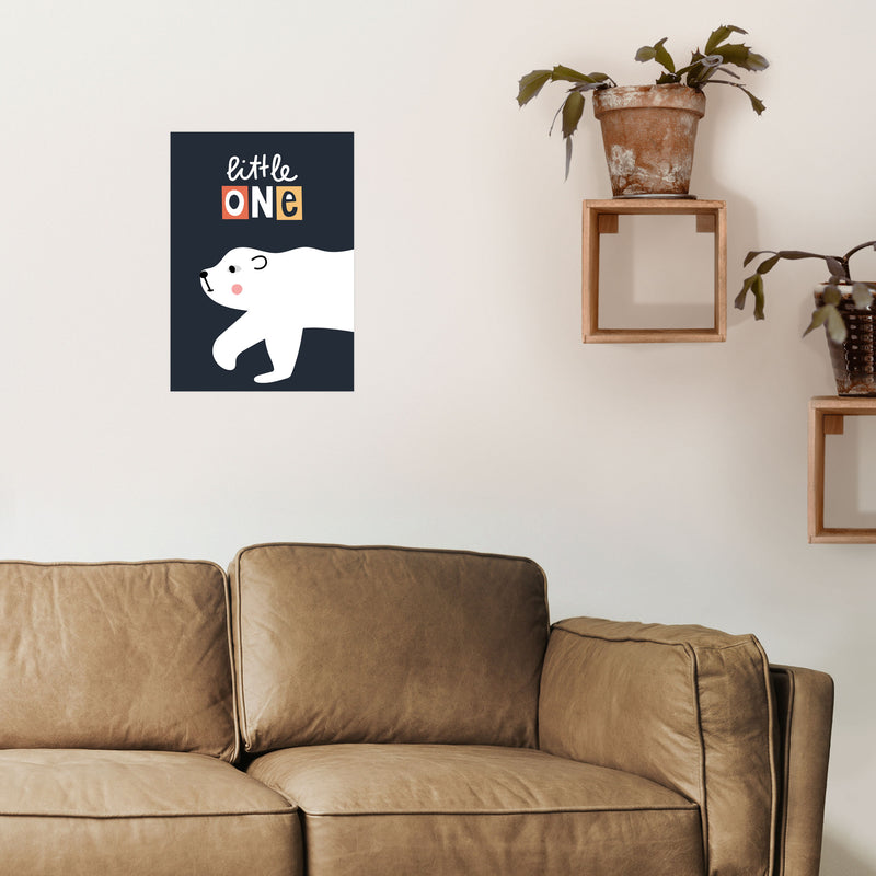 Little one polar bear Art Print by Pixy Paper A3 Black Frame