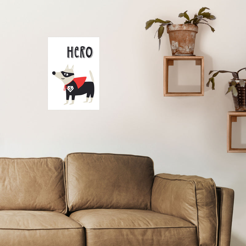 Hero dog Art Print by Pixy Paper A3 Black Frame