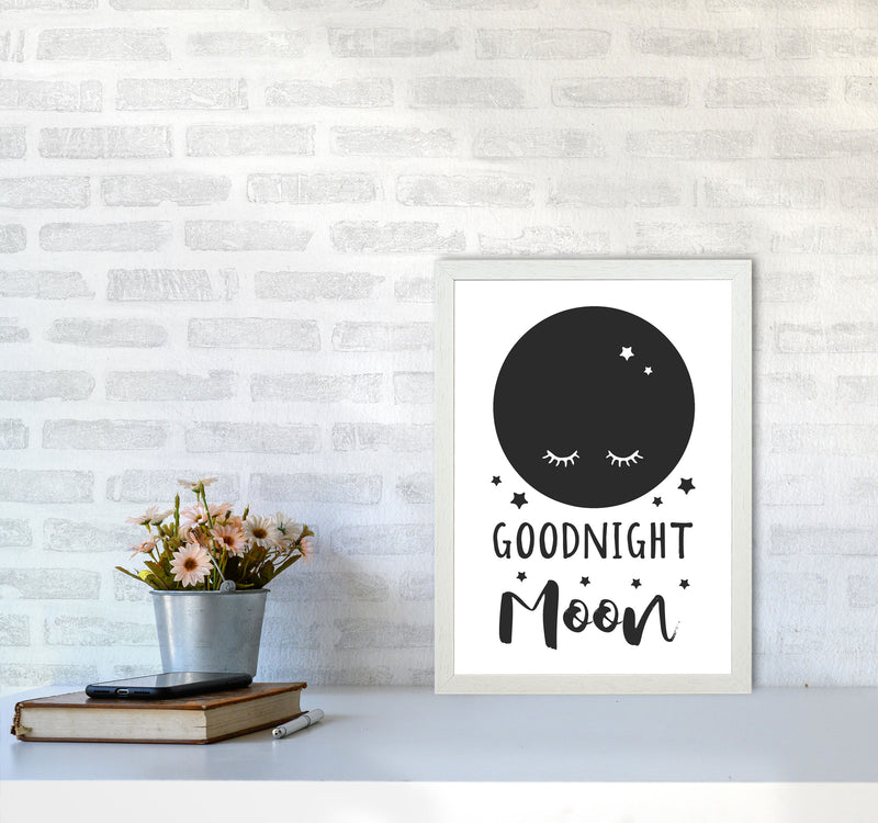 Goodnight Moon Black Framed Nursey Wall Art Print A3 Oak Frame