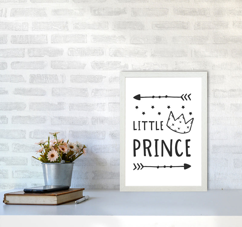 Little Prince Black Framed Nursey Wall Art Print A3 Oak Frame